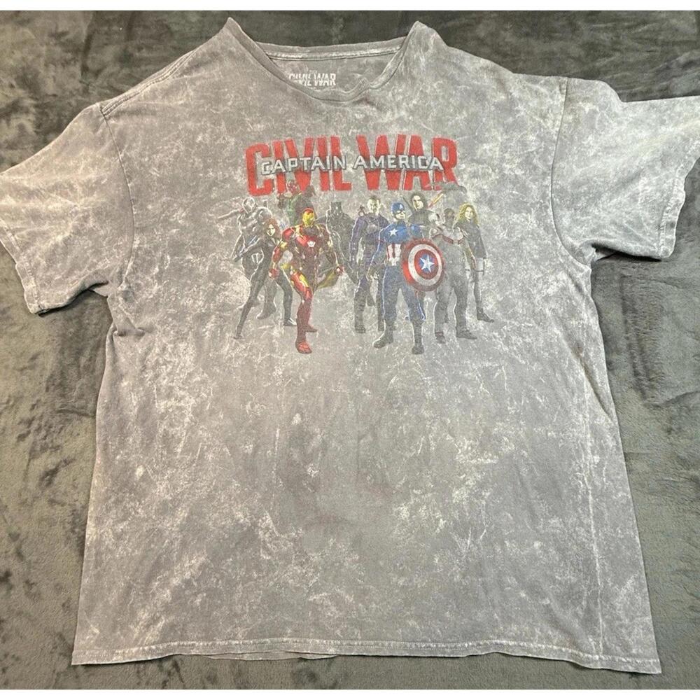 MARVEL CAPTAIN AMERICA CIVIL WAR Civil Group T-Shirt Grey X-Large